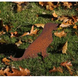 Hund som sidder i jern H:25 cm