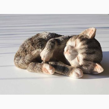 Kattekilling grlig som sover L:10 x B:14.9 x H:6.5 cm