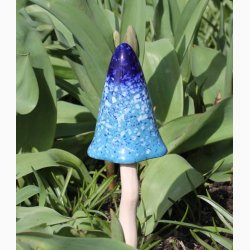 Paddehatte i keramik p pind i bl nuancer 30 cm hj, vlg