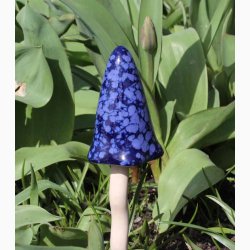 Paddehatte i keramik p pind i bl nuancer 30 cm hj, vlg