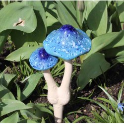 Paddehatte 2 i en i bl nuancer 33 cm hj i keramik, vlg