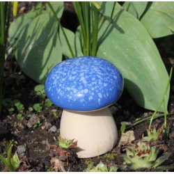 Bl nuancer Svampe i keramik med rund top (7*8 cm), vlg