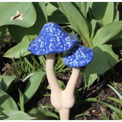 Paddehatte 2 i en i bl� nuancer 33 cm h�j i keramik, v�lg