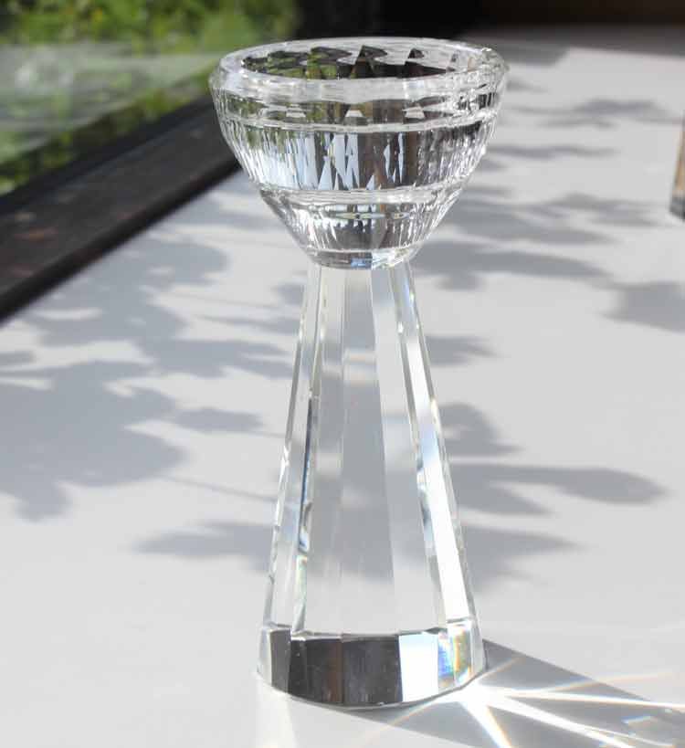 Agurk Procent Almindeligt Glas fyrfadsstage eller Lysestage, Klar H:14 cm - Glas lysestager -  Frøtorvet ApS