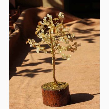 Krystal tr med Citrin blade H: ca18 cm