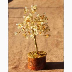 Krystal tr med Citrin blade H: ca18 cm