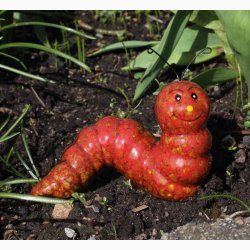 Nuttede Keramiske Larver L:12 cm - Dekoration til Haven, vlg