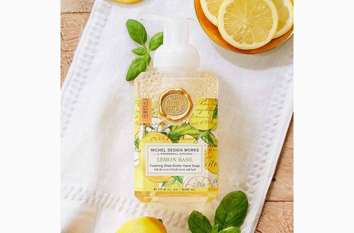 Skum-hndsbe LEMON BASIL 530 ml Citrus/basilikum - Michel Design Works