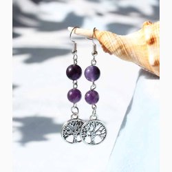 reringe fluorit/ametyst med livets tr - Krystal reringe