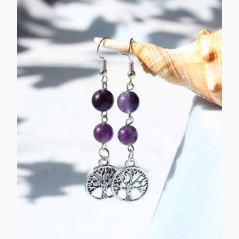 reringe fluorit/ametyst med livets tr - Krystal reringe