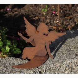 Mne engel p mnekant H:17 cm i jern