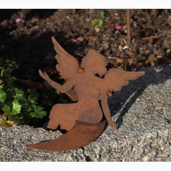 Mne engel p mnekant H:17 cm i jern