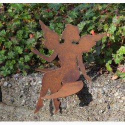 Mne engel p mnekant H:17 cm i jern