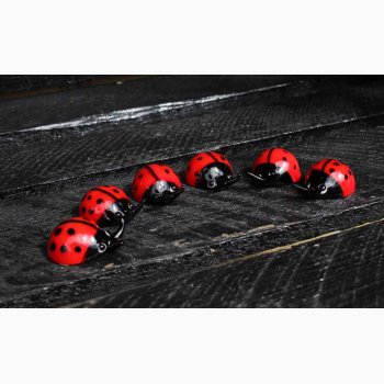 Glas Mariehns mini, glasfigur - 6 stk