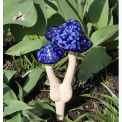 Paddehatte 2 i en i bl nuancer 33 cm hj i keramik, vlg