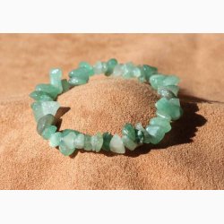 Armbnd med Grn Aventurin chip - Krystal armbnd