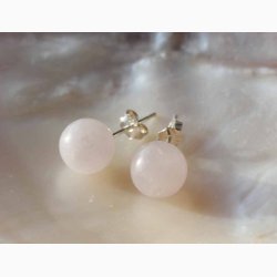 restikker Rosakvarts kugler (8 mm)  - Krystal reringe