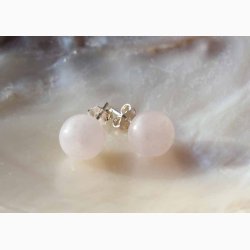 restikker Rosakvarts kugler (8 mm)  - Krystal reringe