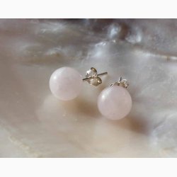 restikker Rosakvarts kugler (8 mm)  - Krystal reringe