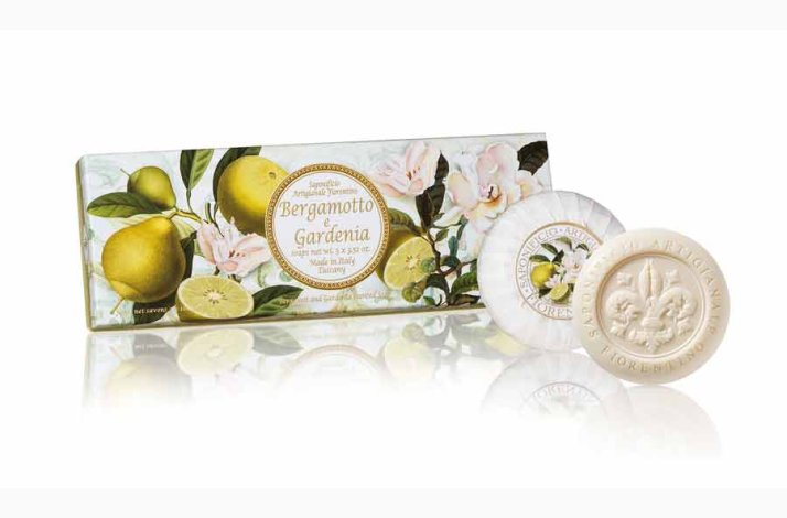 Vegetabilsk Bergamot- og Gardenia sber (3*100 g ) - Saponificio Artigianale Fiorentino