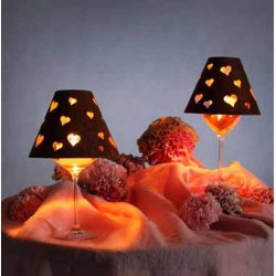 Skrm i jern med hjerter evt. til vinglas