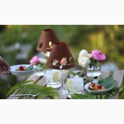 Skrm i jern med fugle evt. til vinglas