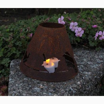 Skrm i jern med fugle evt. til vinglas