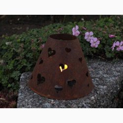 Skrm i jern med hjerter evt. til vinglas