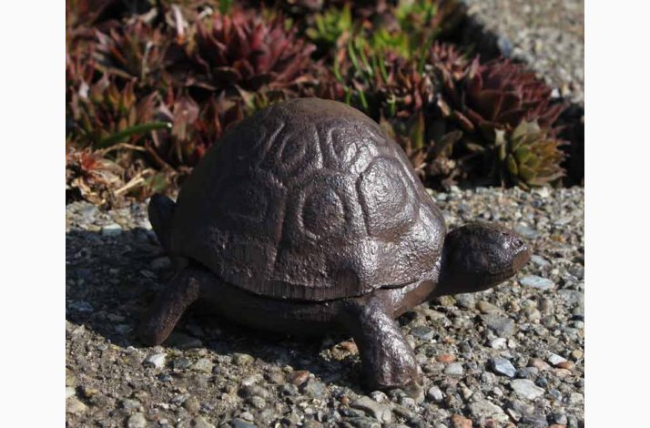 Ngleholder skildpadde i stbejern 