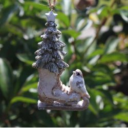 Skjter med fugl og juletr og med ophng, vlg