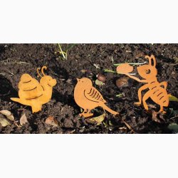 Metalmyre rustrd patina H: 20 cm inkl. stick