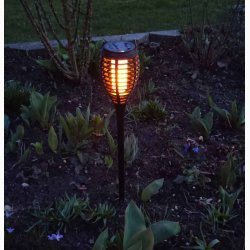 Solcellelampe 1 stk fakkel med LED med flammelys H: 50 cm � 10 cm