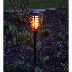 Solcellelampe 1 stk fakkel med LED med flammelys H: 50 cm � 10 cm