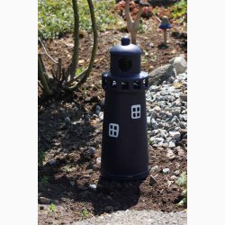 Solcelle Blt fyrtrn i keramik. H: 32 cm