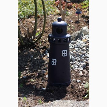 Solcelle Blt fyrtrn i keramik. H: 32 cm