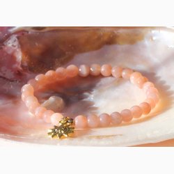 Armbnd med Solsten og Solformet Charm ( 0,6 cm perler) - Krystal armbnd