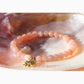 Armbnd med Solsten og Solformet Charm ( 0,6 cm perler) - Krystal armbnd