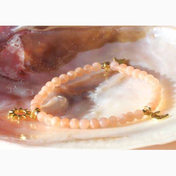 Armbnd med Solsten og Stjerne/Mne/Sol Charms ( 0,4 cm perler) - Krystal armbnd