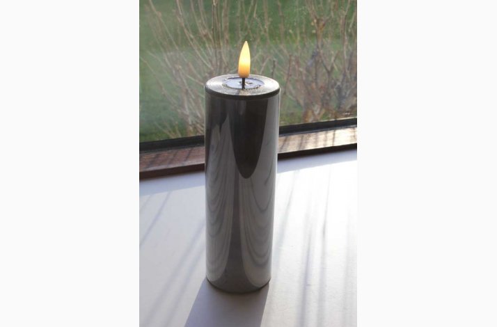 3D flamme led bloklys ( Ø5*15 cm) - LED Stearinlys med flamme -