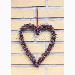 Kunstig hjertekrans med br H:24 cm