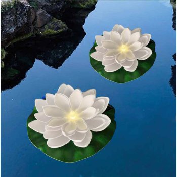 Solcellelamper flydende kander D:17cm * H:7 cm (2 stk. i pk)