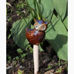 Sm ugler p stick, H: ca.13 cm i keramik, vlg
