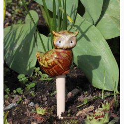 Sm ugler p stick, H: ca.13 cm i keramik, vlg