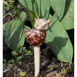 Sm ugler p stick, H: ca.13 cm i keramik, vlg