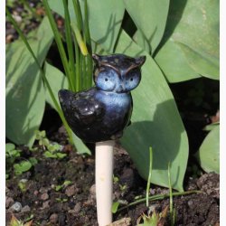 Sm ugler p stick, H: ca.13 cm i keramik, vlg