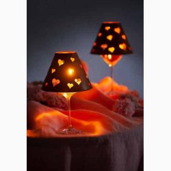 Skrm i jern med hjerter evt. til vinglas