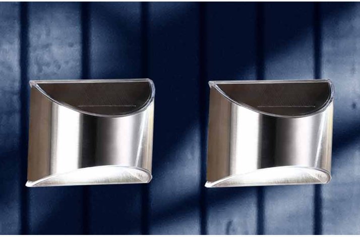Solcellelamper Vglamper rustfri stl - (2 stk. i en pk.)