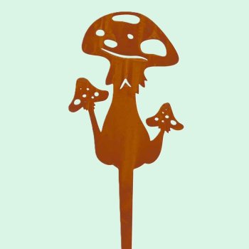 Dekorativ Rust Plantepind - Skovsvamp H: 30 cm