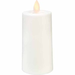 Udendrs LED bloklys/Gravlys Plastik H: 11,5 cm med timer 6/18 