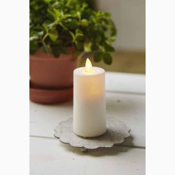 Udendrs LED bloklys/Gravlys Plastik H: 11,5 cm med timer 6/18 